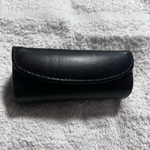 Black Leather Lipstick Case